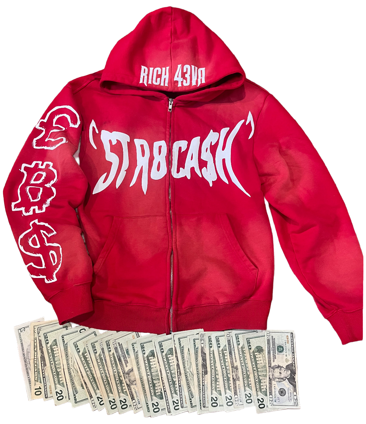 RICH 43VA zip-up hoodie